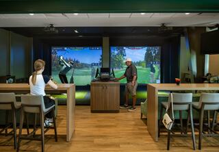 Jersey Village Golf Club inside virtual golf bays